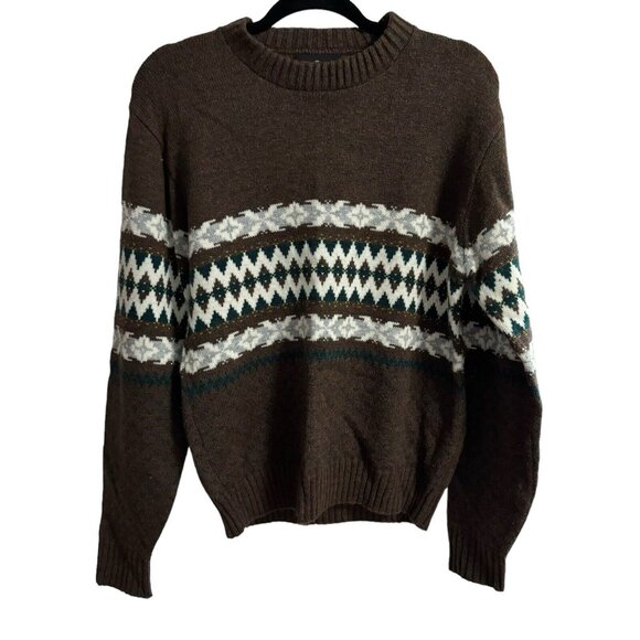 VTG Pine State Sweater‎ Mens Medium Grandpa Sweater Made In USA - Picture 1 of 6